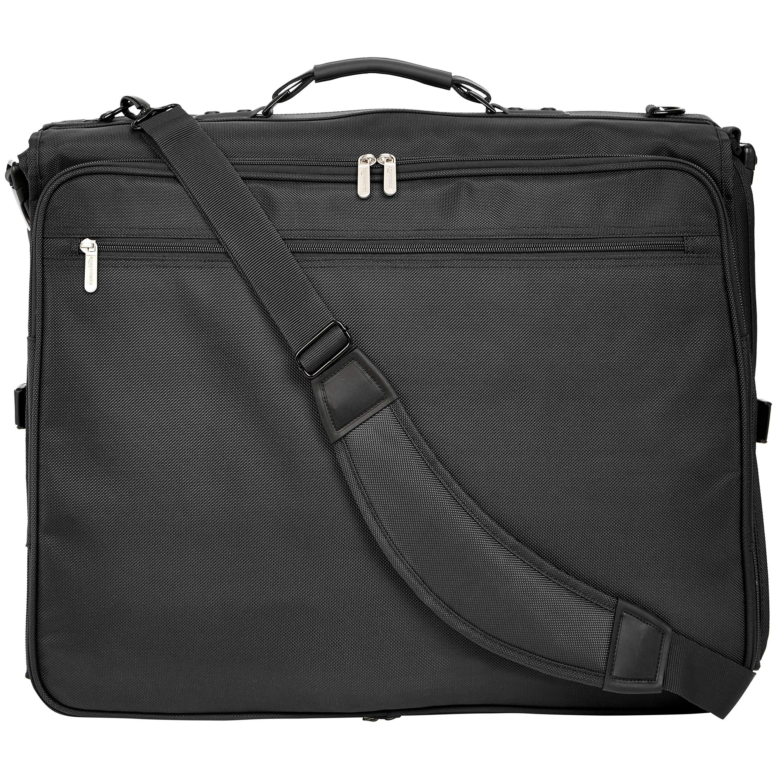 AmazonBasics Premium 三摺掛式衣物袋｜22.5吋・黑色・圖片 3