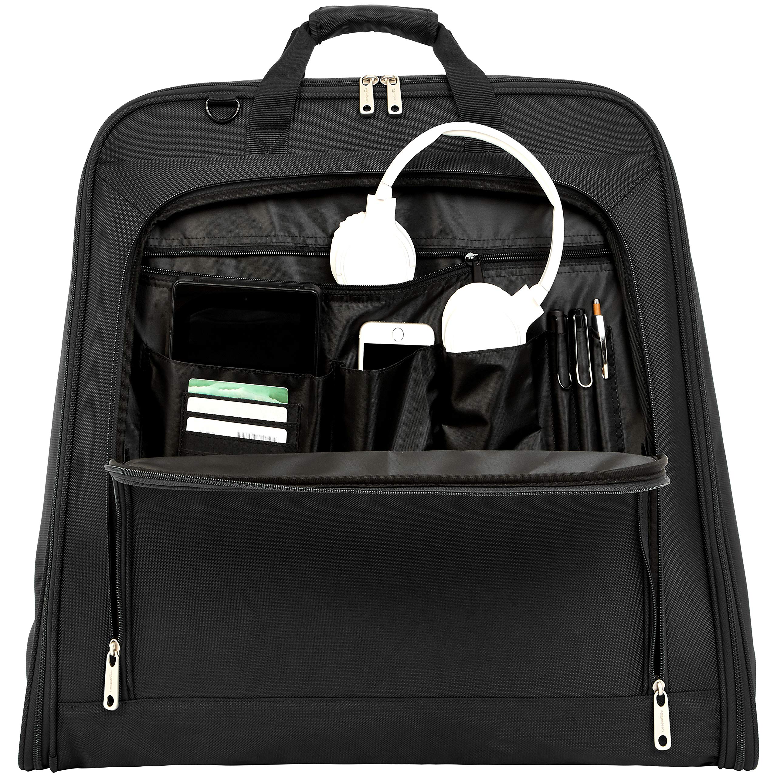 AmazonBasics Premium 旅行掛式西裝袋｜23吋・黑色・圖片 2