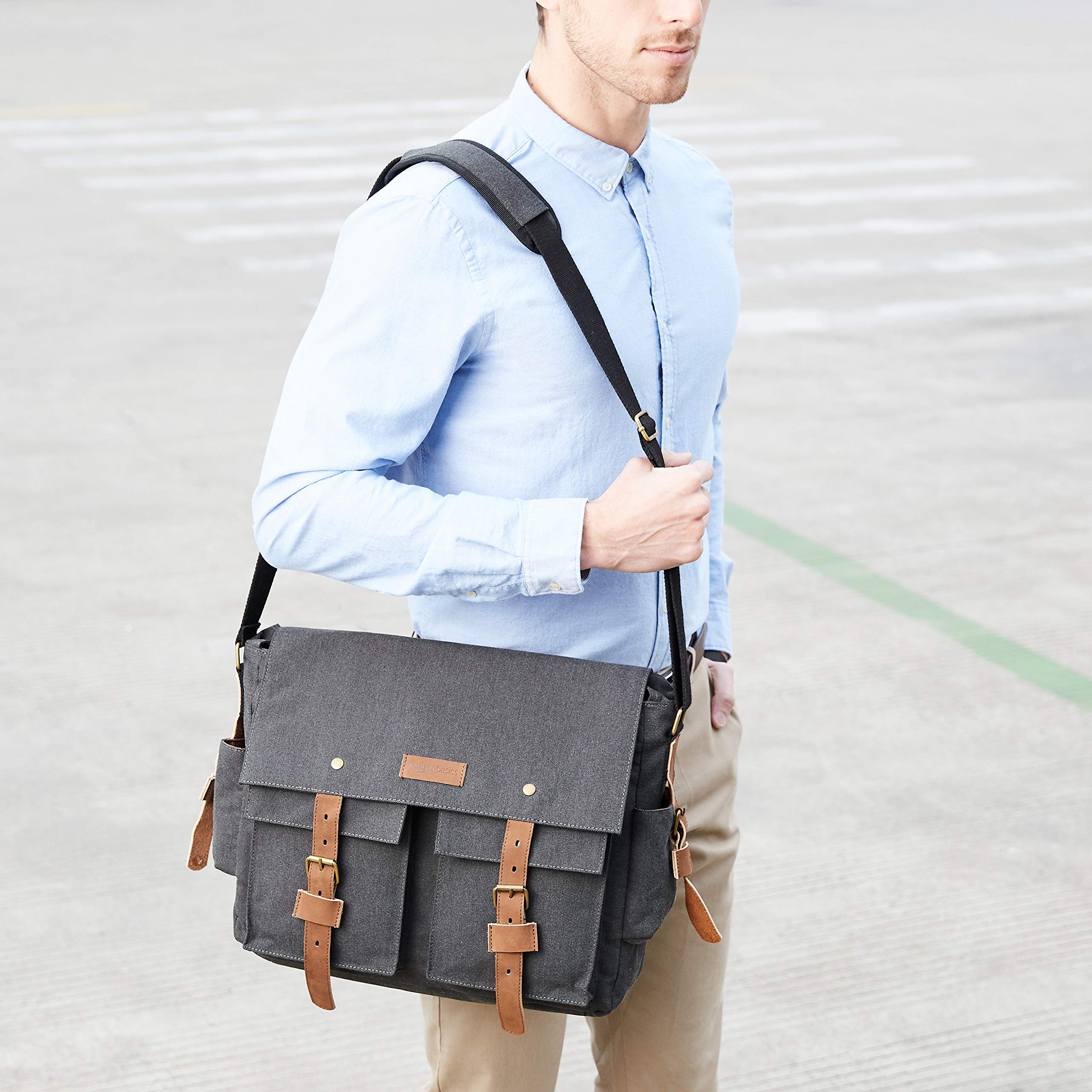 AmazonBasics Messenger 斜孭袋｜灰色・圖片 4